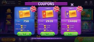 Card Coupons In 3 Patti Diya Hack App